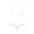 Obsessive - completo intimo pizzo - reggiseno e slip - bianco - M/L