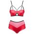 Leatheria Seduzione - set reggiseno effetto pelle rosso S/M