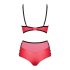 Leatheria Seduzione - set reggiseno effetto pelle rosso S/M