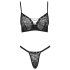 Cottelli Party - set reggiseno stringato (nero)