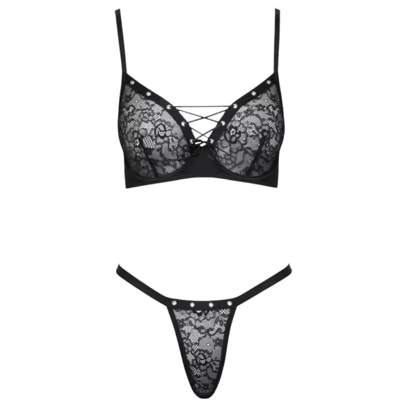 Cottelli Party - set reggiseno con lacci - nero - 80B/M
