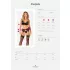 Obsessive Chemeris - set reggiseno con reggicalze (nero)