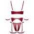 Cottelli Bondage - Set bras lucido e manette (rosso)