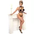 Abierta Fina - completo intimo aperto con catene - nero