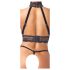 Abierta Fina - Set lingerie nero con catene, audace ed elegante