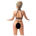 Abierta Fina - completo intimo aperto con catene - nero