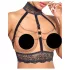 Abierta Fina - completo intimo aperto con catene - nero - L