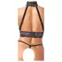 Abierta Fina - completo intimo aperto con catene - nero - L