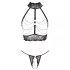 Abierta Fina - completo intimo aperto con catene - nero - L