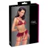 Cottelli - set di intimo a quadri con reggicalze (rosso a quadri)