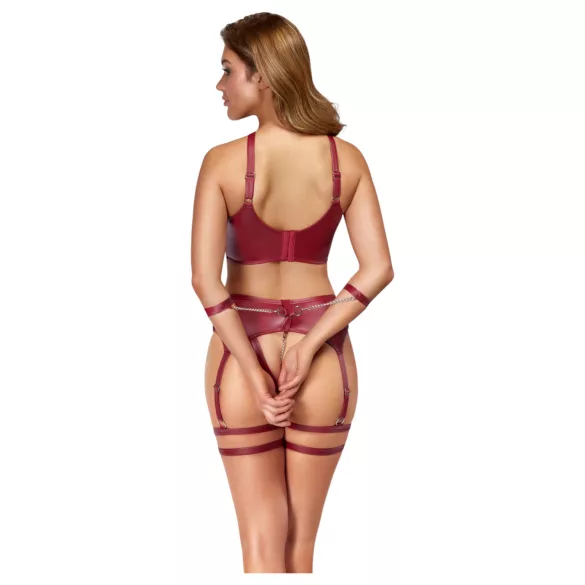 Cottelli Bondage - set reggiseno incrociato - rosso