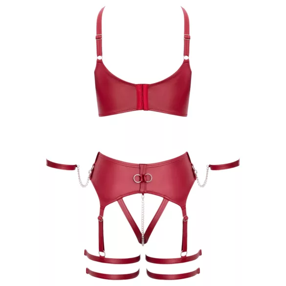 Cottelli Bondage - set reggiseno incrociato - rosso - L