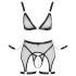 Cottelli Bondage - Set Trasparente in Rete con Catene (Nero) - M