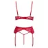 Cottelli - completo intimo natalizio in pizzo - rosso - L/XL
