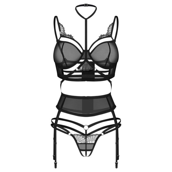 Obsessive Premisis - set di lingerie (nero) - L/XL