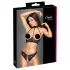 Cottelli - Reggiseno aperto in pizzo e perizoma con dettagli color oro rosa (nero)