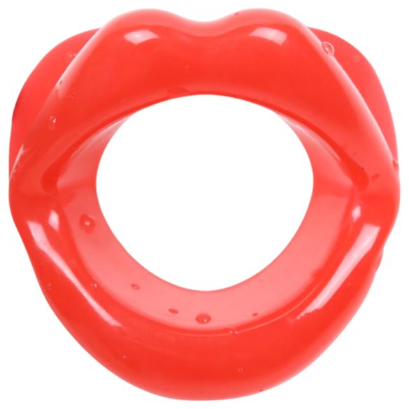 Ida Leather - bavaglio aperto rosso