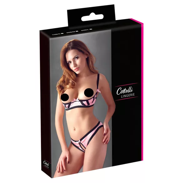 Cottelli - reggiseno a strisce con set lingerie - 85B/L