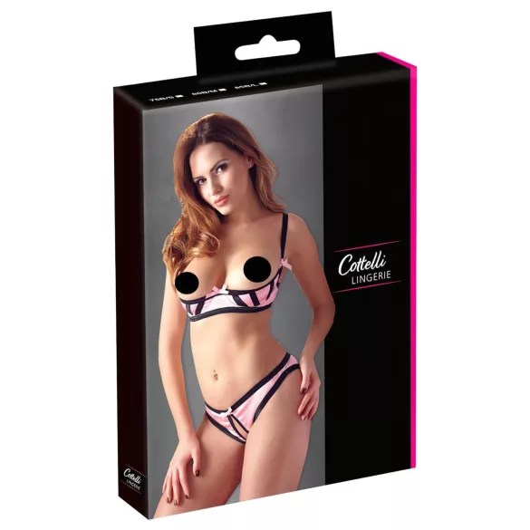 Cottelli - reggiseno a strisce con set lingerie - 85B/L