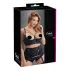Cottelli Plus Size - reggiseno sollevaseno con spalline e anelli - nero - 95D