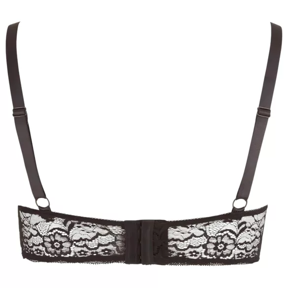 Cottelli Plus Size - reggiseno sollevaseno con spalline e anelli - nero - 95D