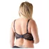 Cottelli Plus Size - reggiseno sollevaseno con spalline e anelli - nero - 95F