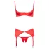 Cottelli - reggiseno aperto con cuori - set lingerie rosso - 80B/M