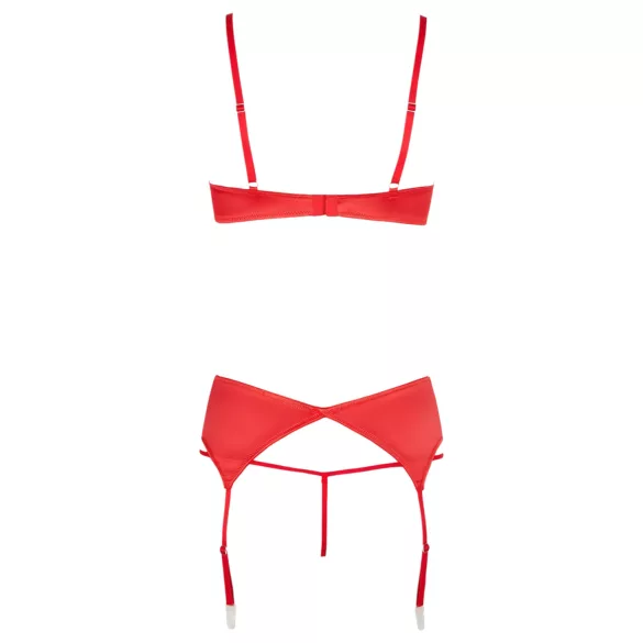 Cottelli - reggiseno aperto con cuori - set lingerie rosso - 80B/M
