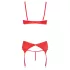 Cottelli - reggiseno aperto con cuori - set lingerie rosso - 80B/M