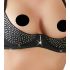 Abierta Fina - set di lingerie scintillante con pietre (nero)