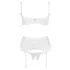 Cottelli - reggiseno sollevatore con lacci e pizzo - bianco