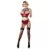 Set Reggiseno Aperto - Anelli (Rosso)