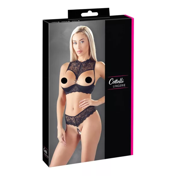 Cottelli - set reggiseno aperto - nero - 85B/L