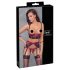 Cottelli Bondage - Set reggiseno push-up in pizzo opaco (rosso)