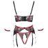 Cottelli Bondage - Set reggiseno push-up in pizzo opaco (rosso)