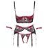 Cottelli Bondage - reggiseno aperto con pizzo - rosso - XL