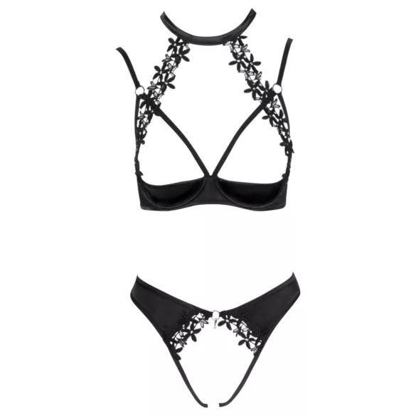 Cottelli - reggiseno con pizzo e collarino - set intimo nero