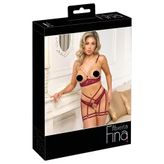 Abierta Fina - reggiseno a catena con slip - rosso - M