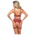 Abierta Fina - reggiseno a catena con slip - rosso - M