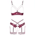 Abierta Fina - reggiseno a catena con slip - rosso - M