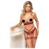 Abierta Fina - reggiseno a catena con slip - rosso - L