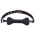 Ida Leather - Morso in pelle a forma d'osso (nero)