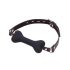 Ida Leather - Morso in pelle a forma d'osso (nero)