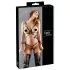 Cottelli Bondage - body harness bikini decorativo lucido - nero - XL