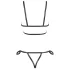 Cottelli Bondage - body harness bikini decorativo lucido - nero - XL