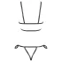 Cottelli Bondage - body harness bikini decorativo lucido - nero - XL