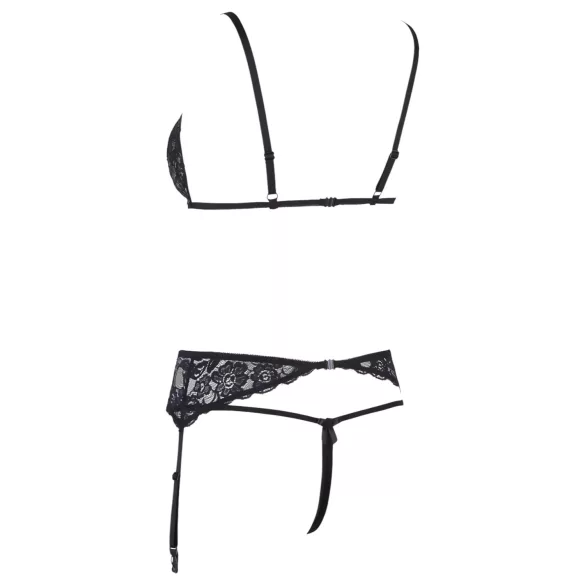 Cottelli - completo intimo aperto in pizzo nero - M