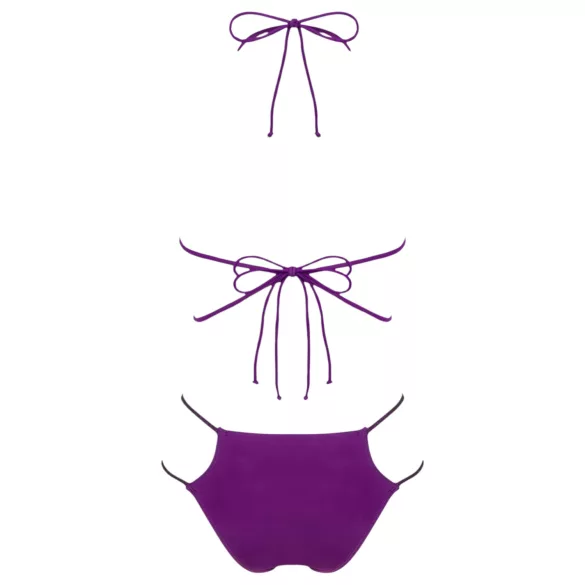 Obsessive Balitta - splendente bikini con collare (viola) - M