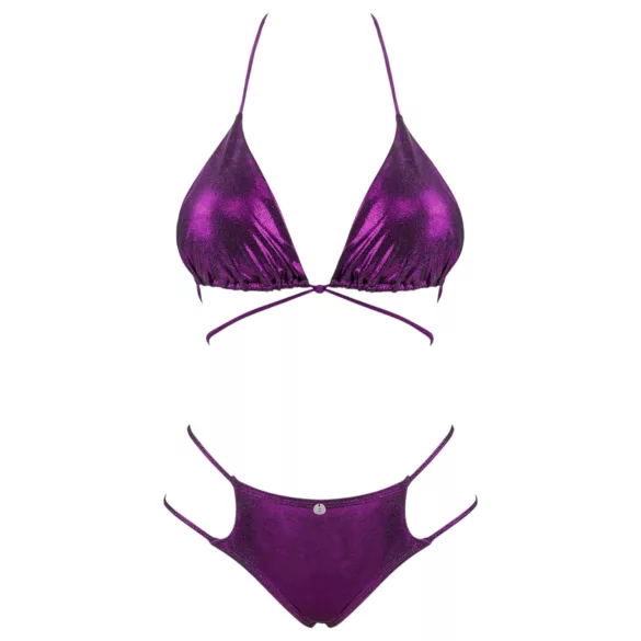 Obsessive Balitta - splendente bikini con collare (viola) - M