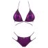 Obsessive Balitta - bikini lucido con collo halter (viola) - M